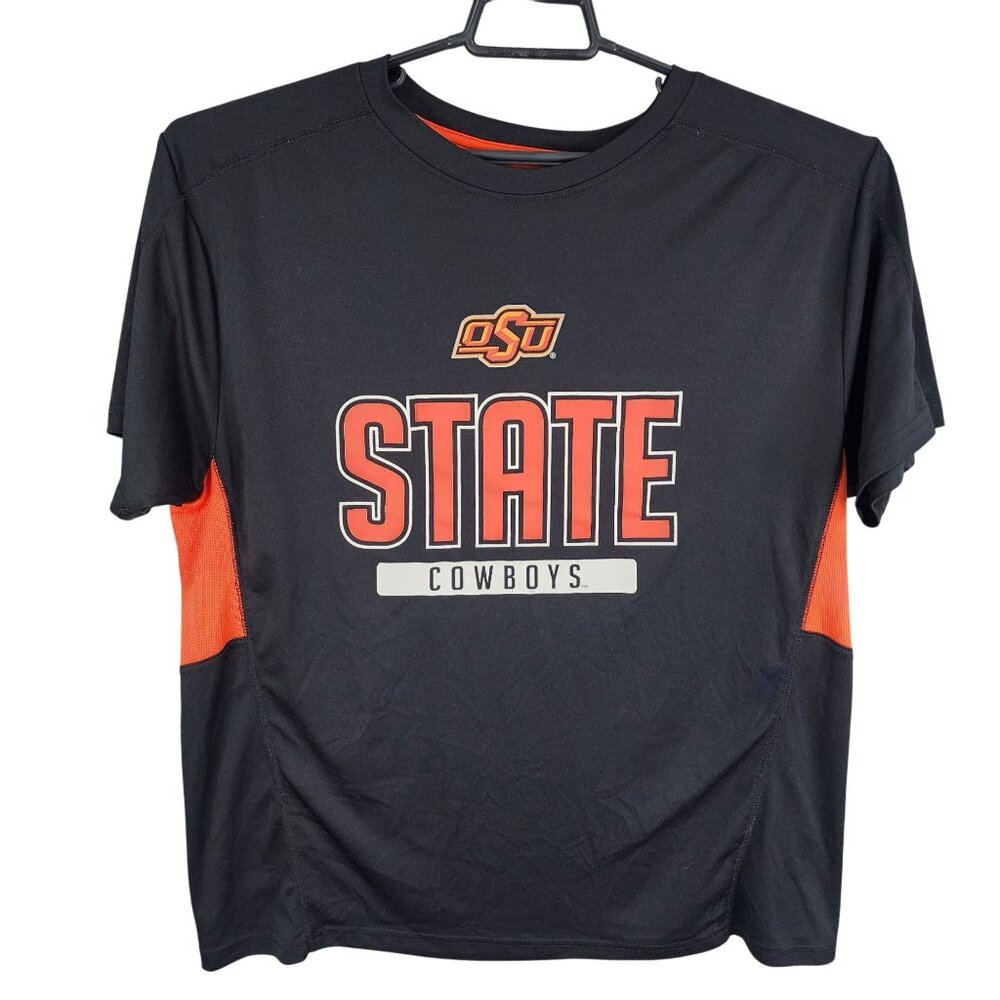 Mens Oklahoma State Cowboys ProEdge Shirt Black & Orange Athletic Wear Size XL